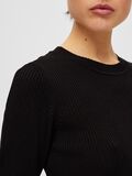 Selected VISKOSEBLANDING STRIKKET TOP, Black, highres - 16088431_Black_006.jpg
