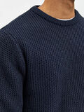 Selected CREW NECK KNITTED PULLOVER, Navy Blazer, highres - 16081161_NavyBlazer_881415_006.jpg