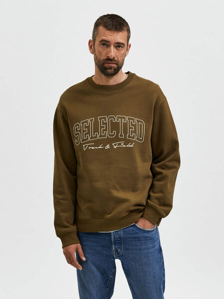 Selected IMPRIMÉ SWEAT-SHIRT, Dark Olive, highres - 16085674_DarkOlive_003.jpg