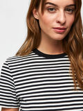 Selected STRIPED T-SHIRT, Black, highres - 16048950_Black_552808_006.jpg