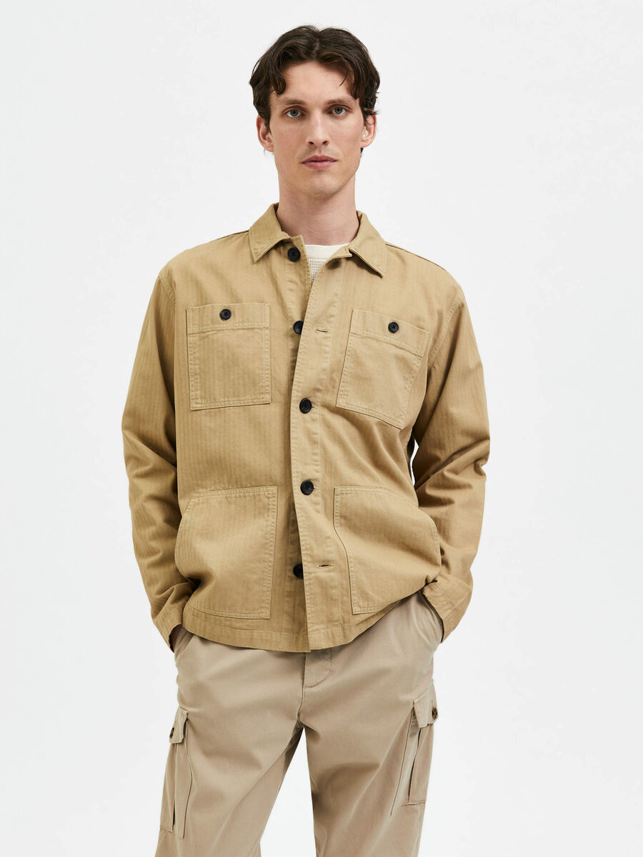 Selected RELAXED OVERSHIRT, Kelp, highres - 16085233_Kelp_003.jpg