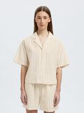 Selected SHORT SLEEVED LINEN-BLEND SHIRT, Sandshell, highres - 16097923_Sandshell_1187489_003.jpg