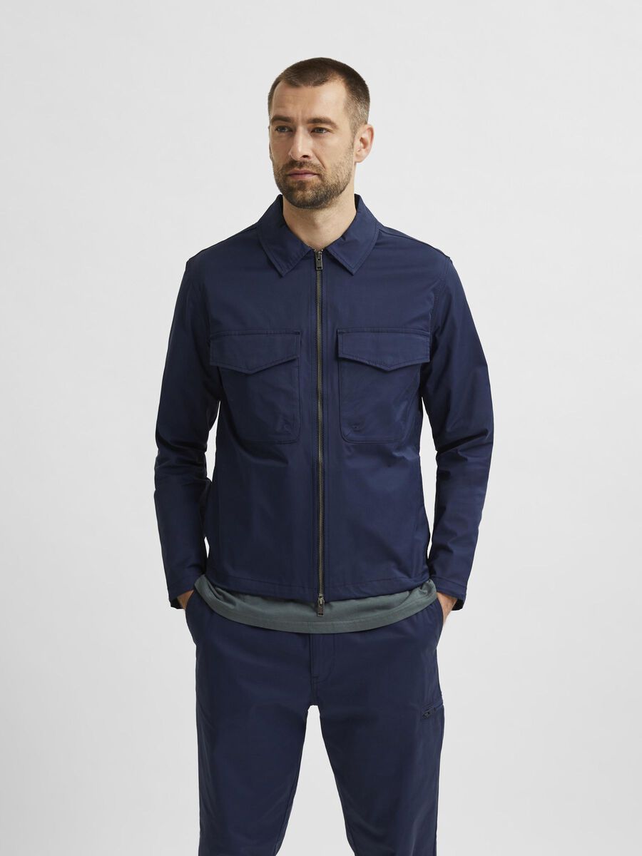 Selected WORKWEAR TWO-WAY ZIP JACKET, Navy Blazer, highres - 16079267_NavyBlazer_003.jpg