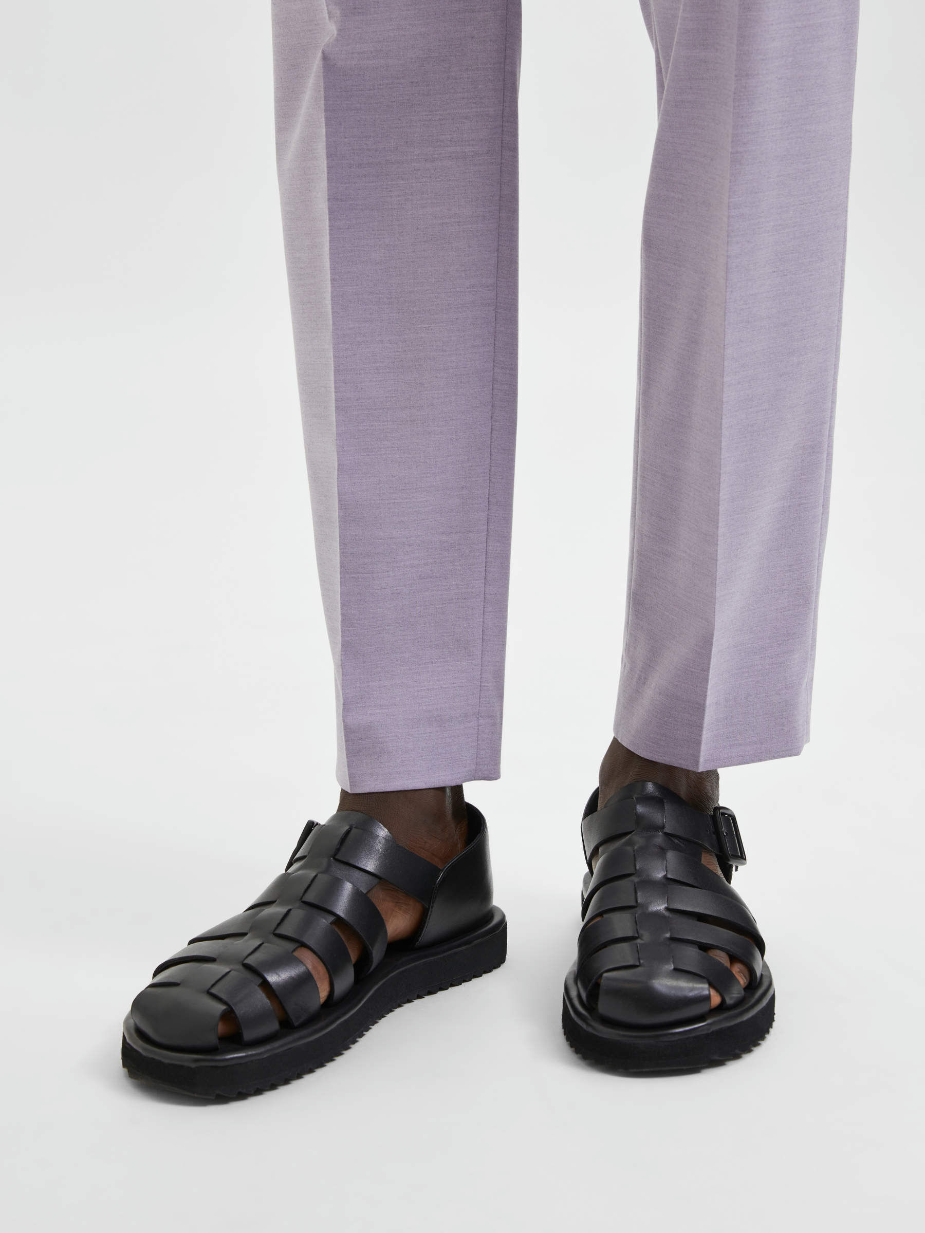 Leather fisherman sandals | Selected