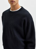 Selected CREW NECK KNITTED PULLOVER, Anthracite, highres - 16081042_Anthracite_006.jpg