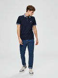 Selected ORGANIC COTTON POLO SHIRT, Dark Sapphire, highres - 16065598_DarkSapphire_005.jpg