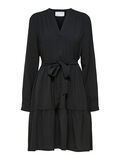 Selected MED VOLANGER KORT KLÄNNING, Black, highres - 16079687_Black_001.jpg
