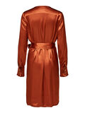 Selected SATIN WRAP - MINI DRESS, Ginger Bread, highres - 16070555_GingerBread_002.jpg