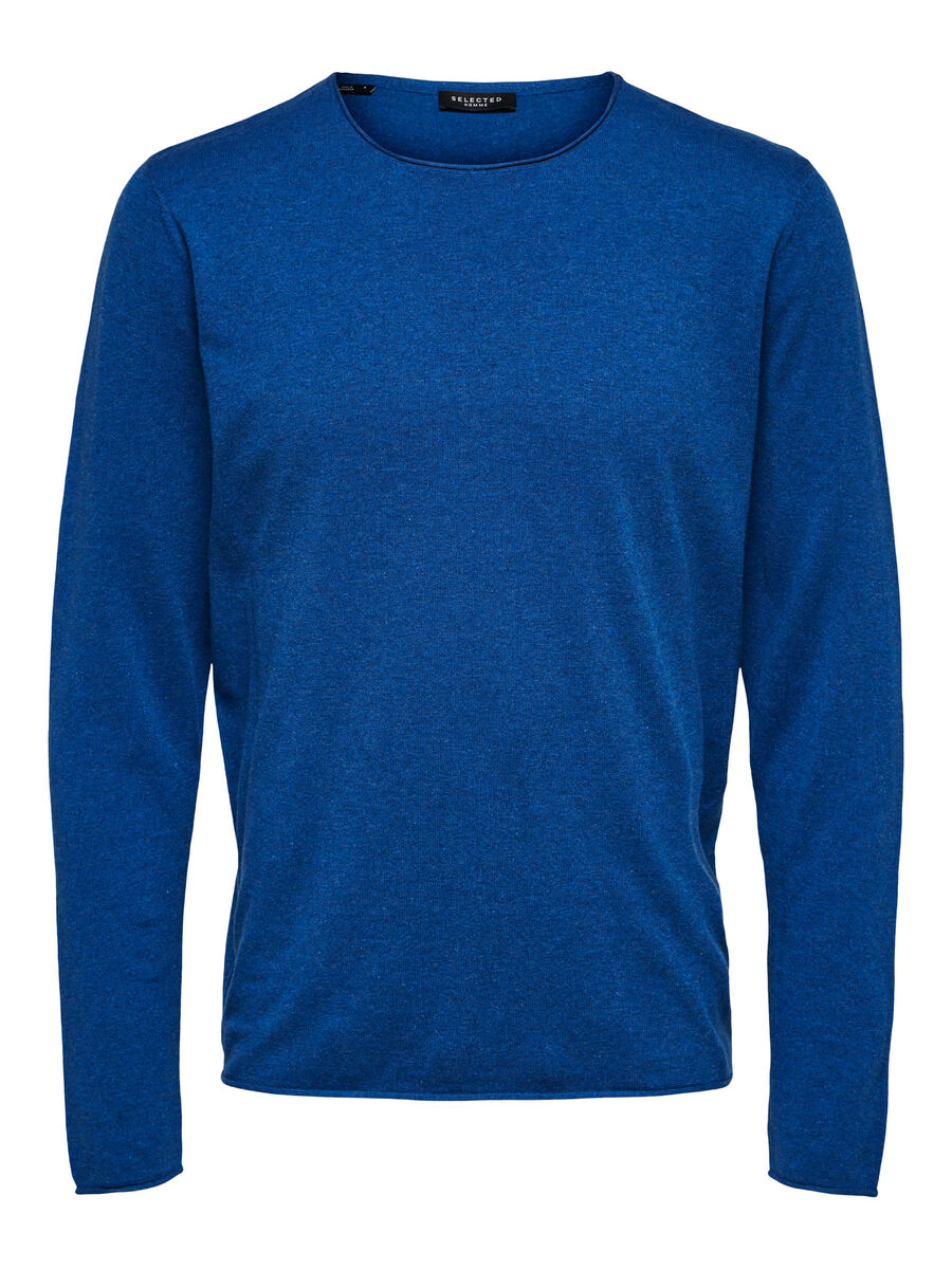 Selected CREW NECK - JUMPER, Estate Blue, highres - 16047649_EstateBlue_712328_001.jpg