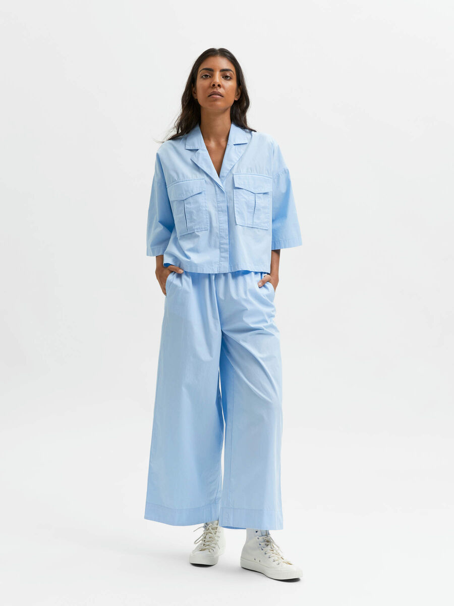 Selected CROPPED SHIRT, Blue Bell, highres - 16083851_BlueBell_005.jpg