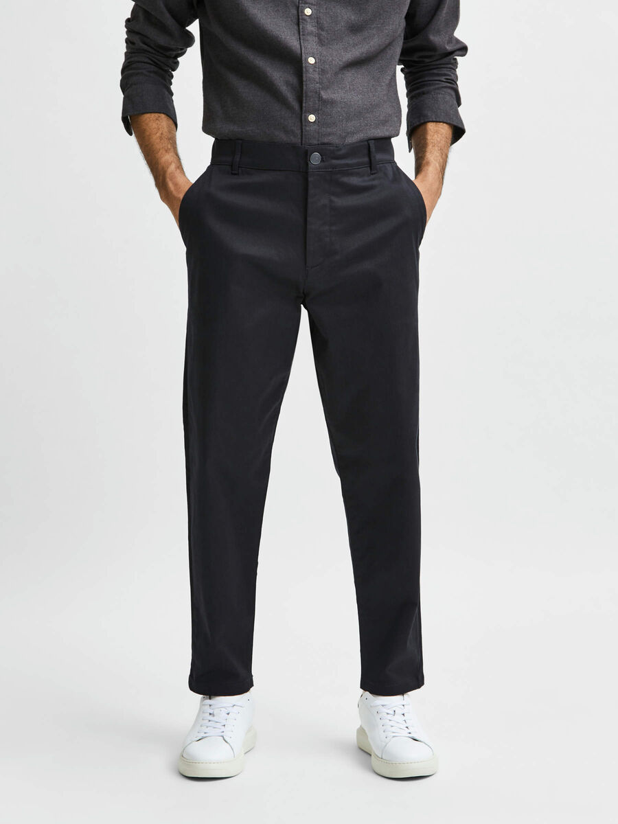 Selected TAPERED FIT CHINO, Black, highres - 16080158_Black_003.jpg