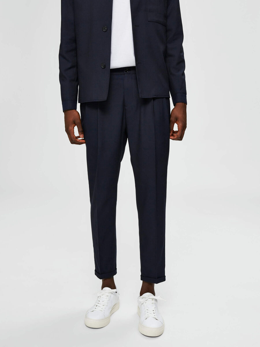 Selected CROPPED - SUIT TROUSERS, Navy Blazer, highres - 16072447_NavyBlazer_003.jpg