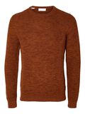 Selected CREW NECK KNITTED PULLOVER, Sugar Almond, highres - 16059390_SugarAlmond_1043181_001.jpg