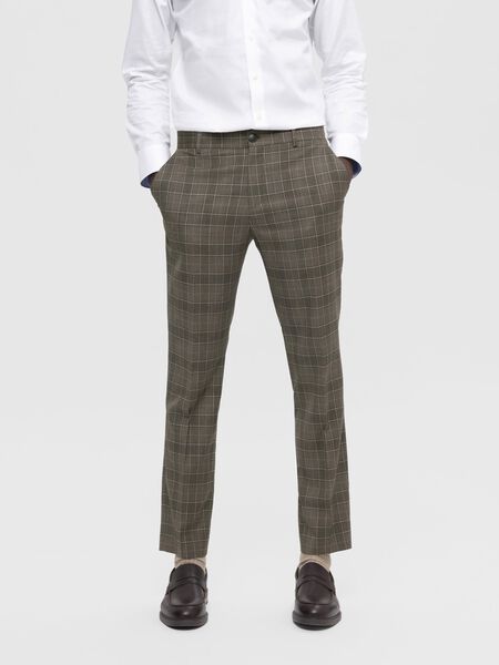 Selected CHECKED WOOL BLEND SUIT TROUSERS, Chinchilla, highres - 16090360_Chinchilla_1041124_003.jpg