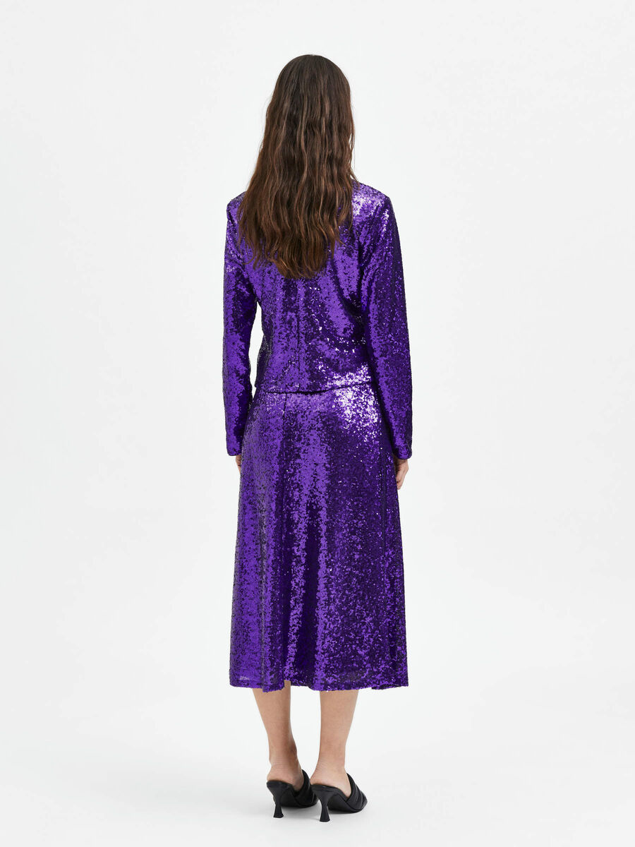 Selected SEQUIN MIDI SKIRT, Acai, highres - 16086215_Acai_004.jpg
