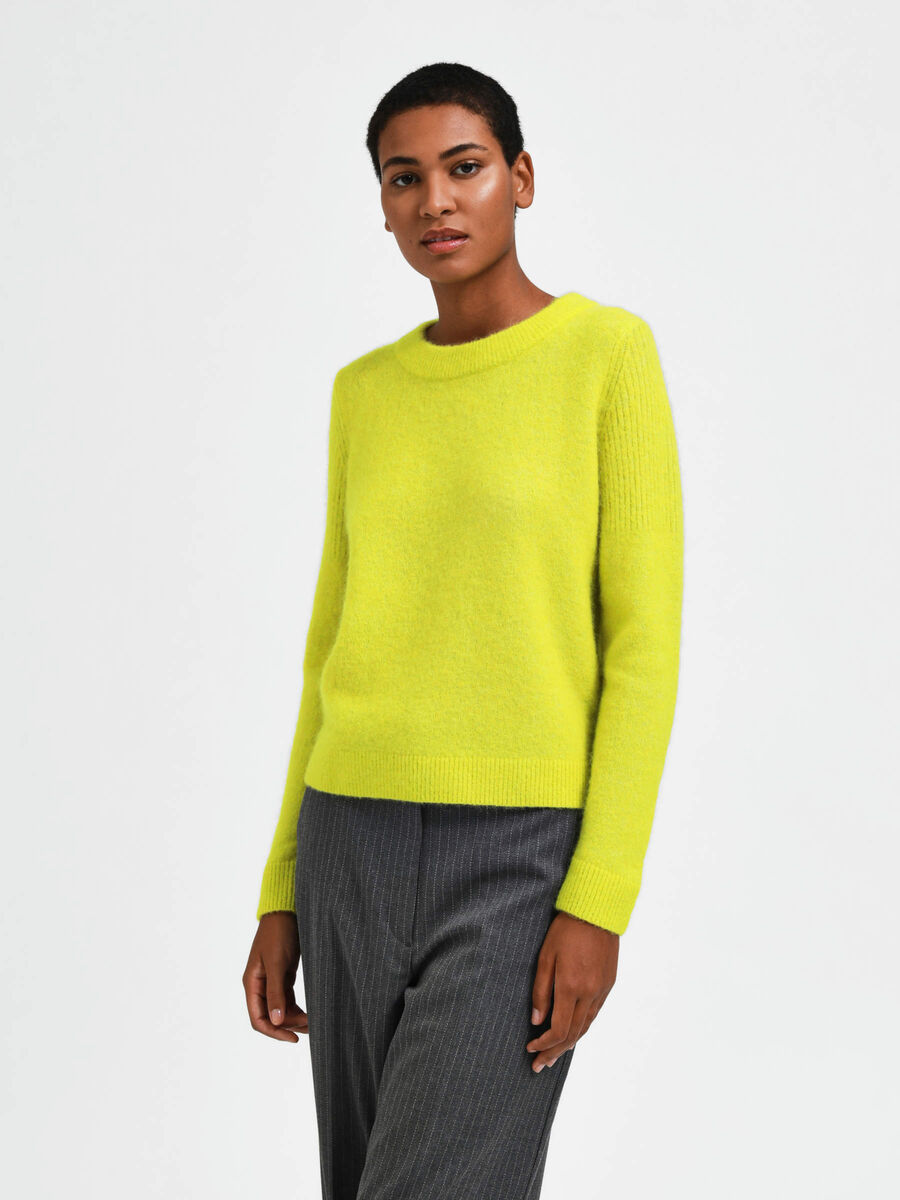SOFT WOOL JUMPER | Yellow | SELECTED FEMME®