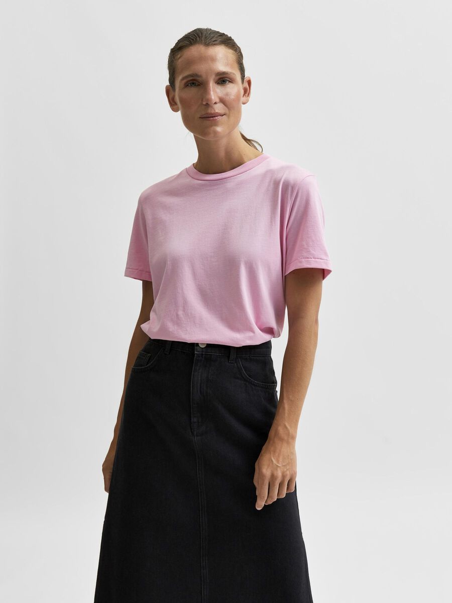 Selected ALGODÓN DE PIMA - CAMISETA, Prism Pink, highres - 16048004_PrismPink_003.jpg