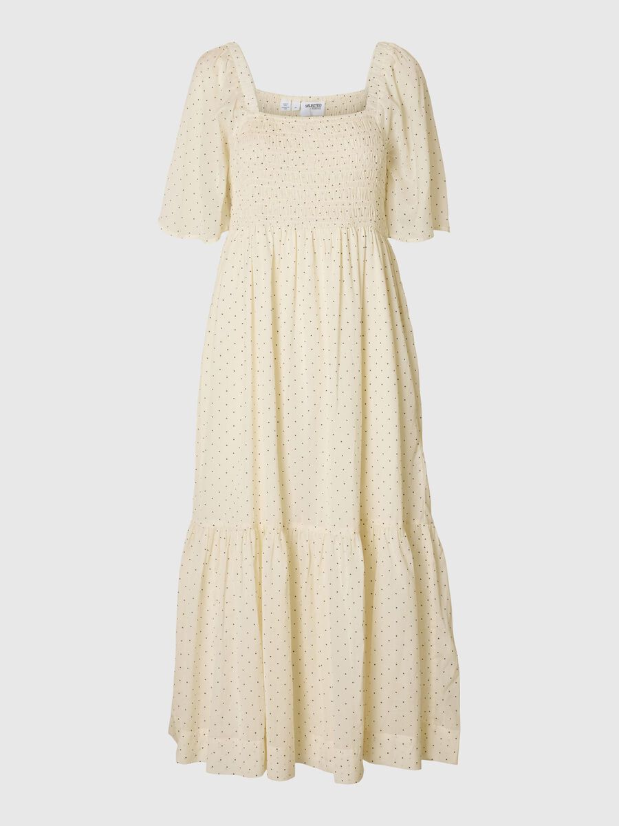 Selected VIERKANTE HALS MAXI JURK, Birch, highres - 16096726_Birch_1165520_001.jpg