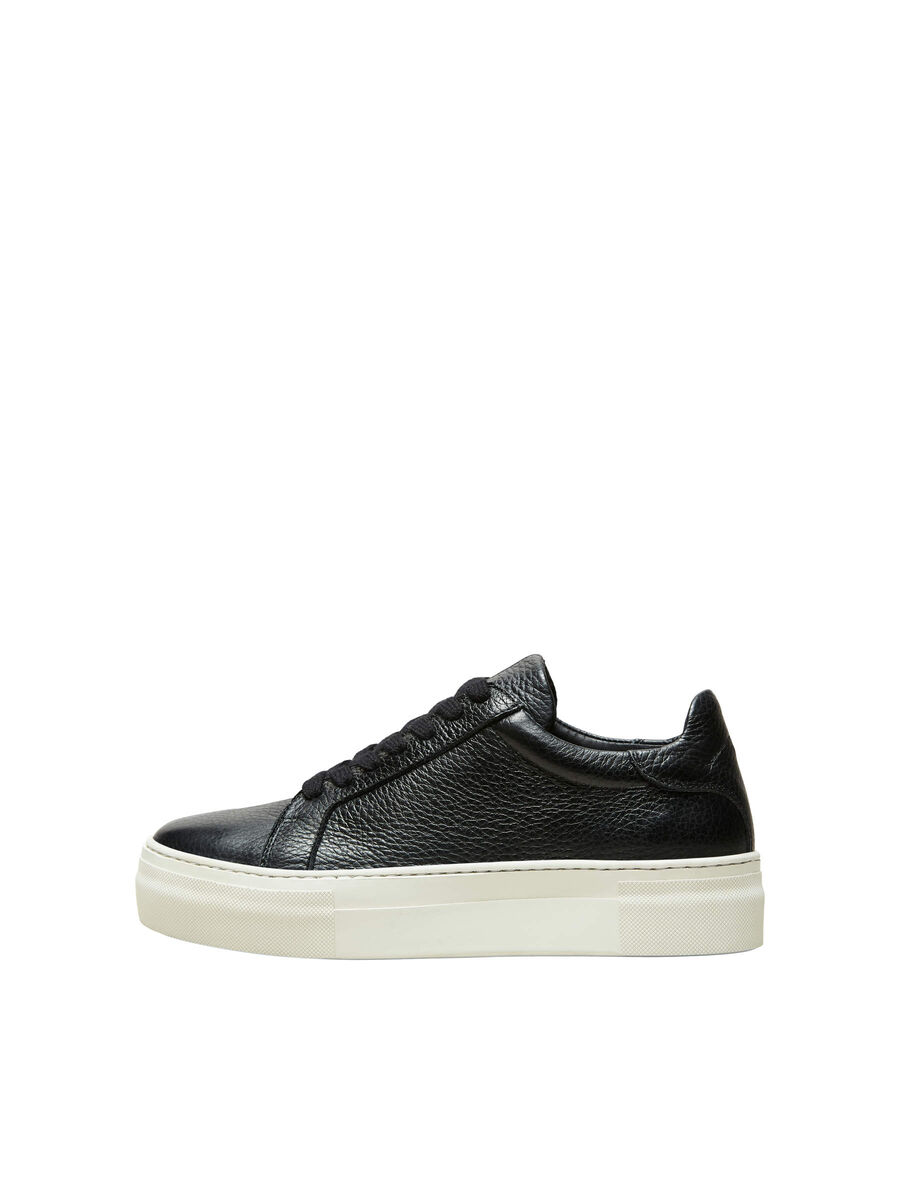 Selected LEDER SNEAKERS, Black, highres - 16069944_Black_001.jpg