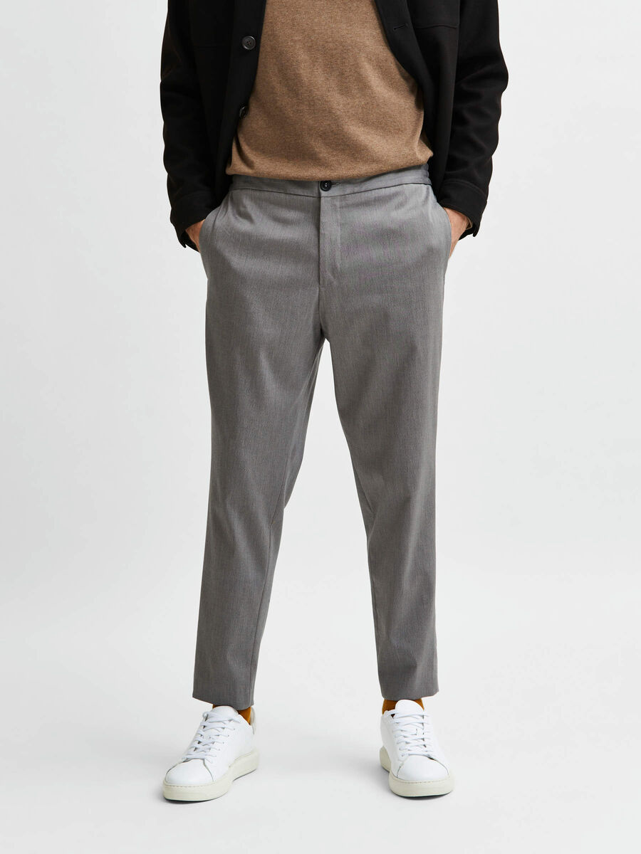 Selected ANKLE PERFORMANCE TROUSERS, Grey Melange, highres - 16079733_GreyMelange_003.jpg