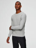 Selected TEXTURED - JUMPER, Light Grey Melange, highres - 16068515_LightGreyMelange_003.jpg