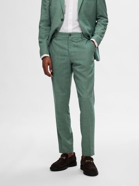Selected SLIM FIT ANZUGHOSE, Light Green Melange, highres - 16087871_LightGreenMelange_003.jpg