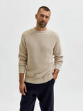 Selected CREW NECK KNITTED PULLOVER, Oatmeal, highres - 16082448_Oatmeal_901189_003.jpg