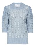 Selected HOLE-PATTERNED O-NECK KNITTED JUMPER, Arctic Ice, highres - 16078404_ArcticIce_829228_001.jpg