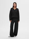 Selected HIGH WAISTED KNITTED TROUSERS, Black, highres - 16094413_Black_005.jpg