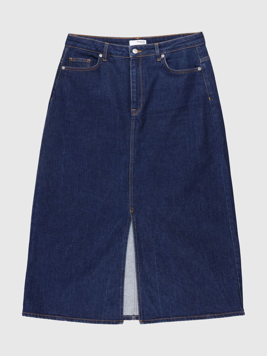 Selected JEANS MIDIROCK, Dark Blue Denim, highres - 80000317_DarkBlueDenim_001.jpg