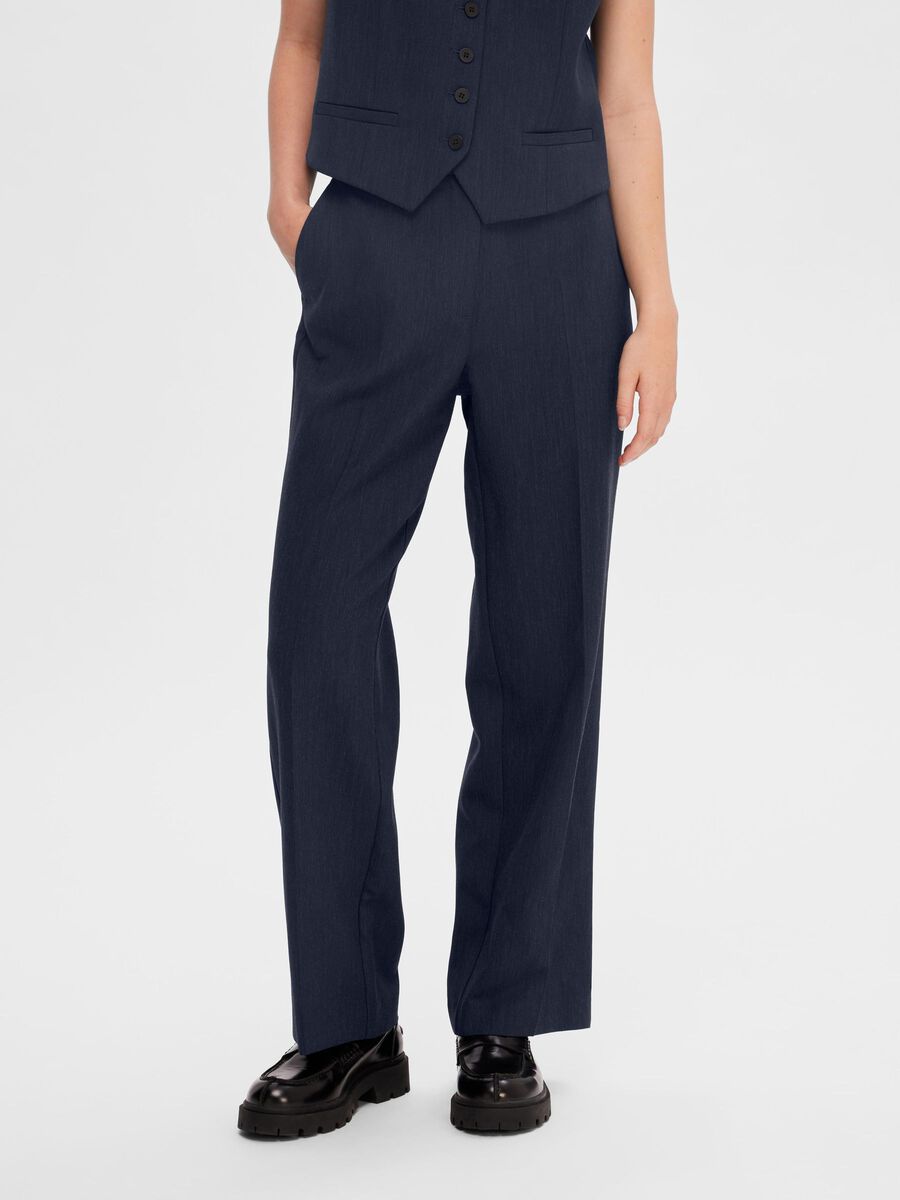Selected VISCOSE MÉLANGÉE PANTALON À JAMBE AMPLE, Dark Sapphire, highres - 16090234_DarkSapphire_1037885_003.jpg