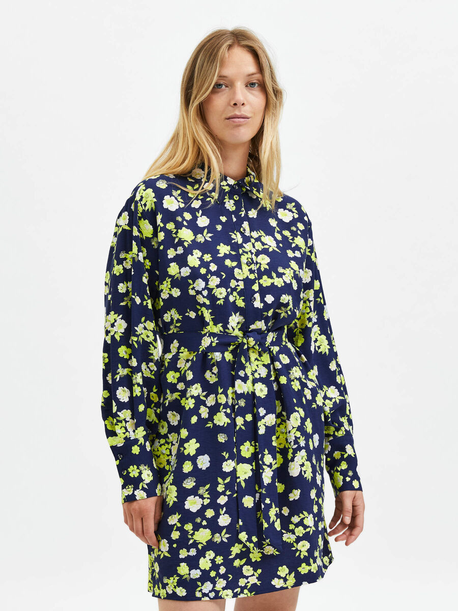 FLORAL MINI DRESS Blue SELECTED FEMME®