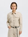 Selected CROPPED DENIM JACKET, Egret, highres - 16097715_Egret_1185410_003.jpg