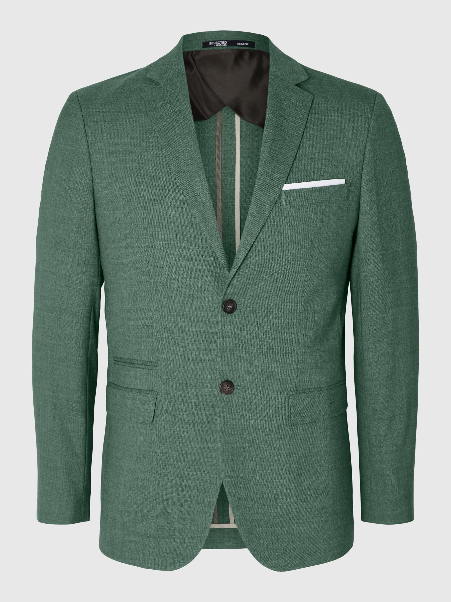 Green slim fit blazer deals