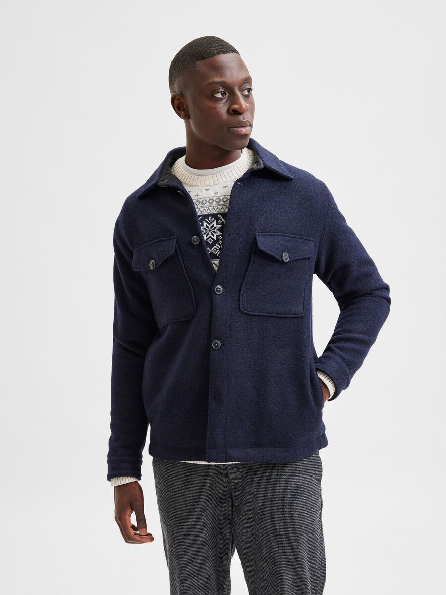 LUMBERJACK JACKET | Blue | SELECTED HOMME®