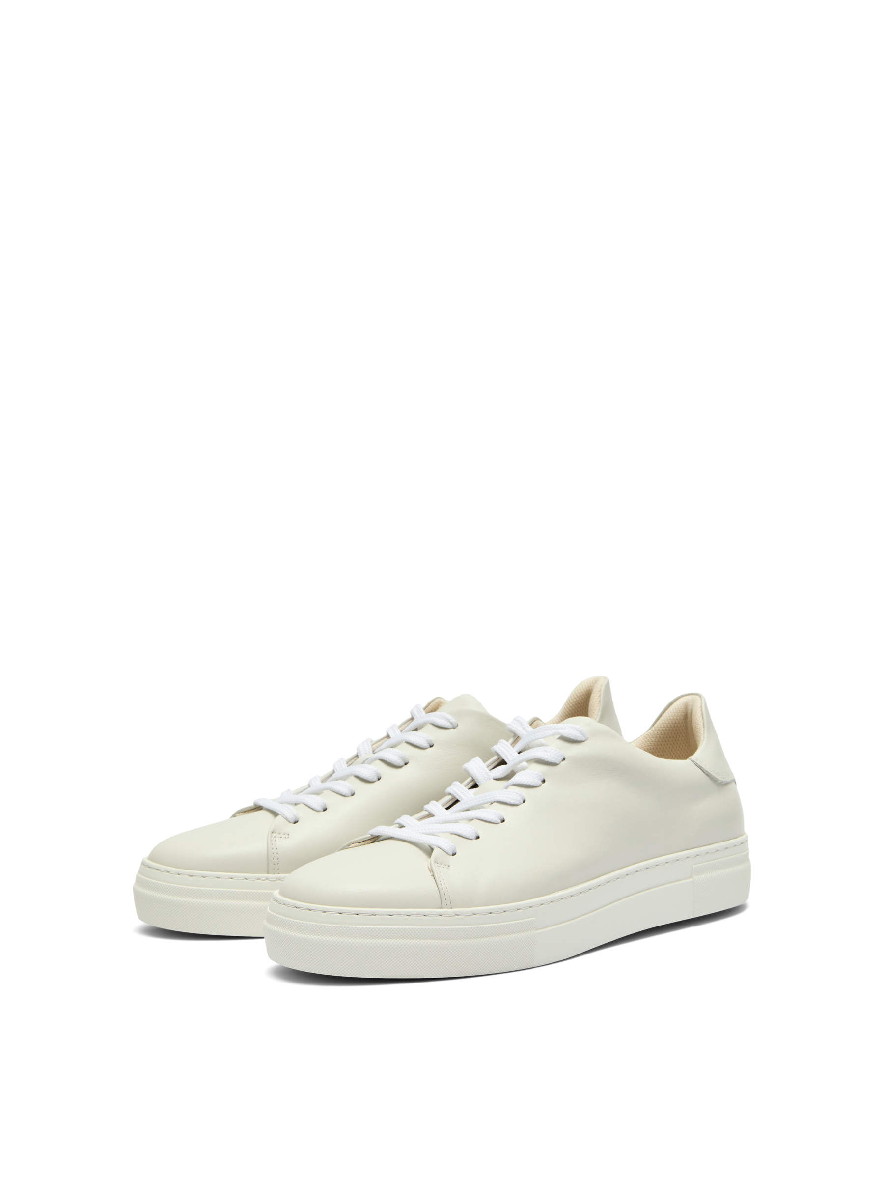 CHUNKY LEATHER TRAINERS White SELECTED HOMME
