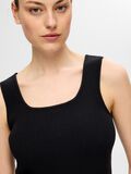 Selected RIBBED KNITTED  TANK TOP, Black, highres - 16093963_Black_006.jpg