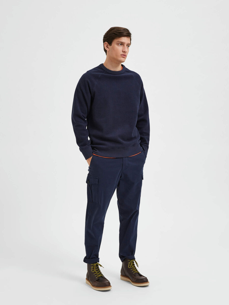 Selected BRUSHED SWEATSHIRT, Sky Captain, highres - 16087860_SkyCaptain_005.jpg