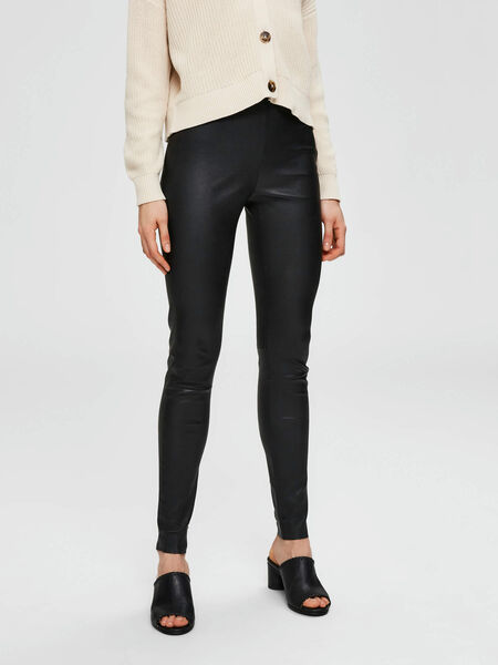 Selected STRETCH - LAMB - LEATHER TROUSERS, Black, highres - 16054544_Black_003.jpg