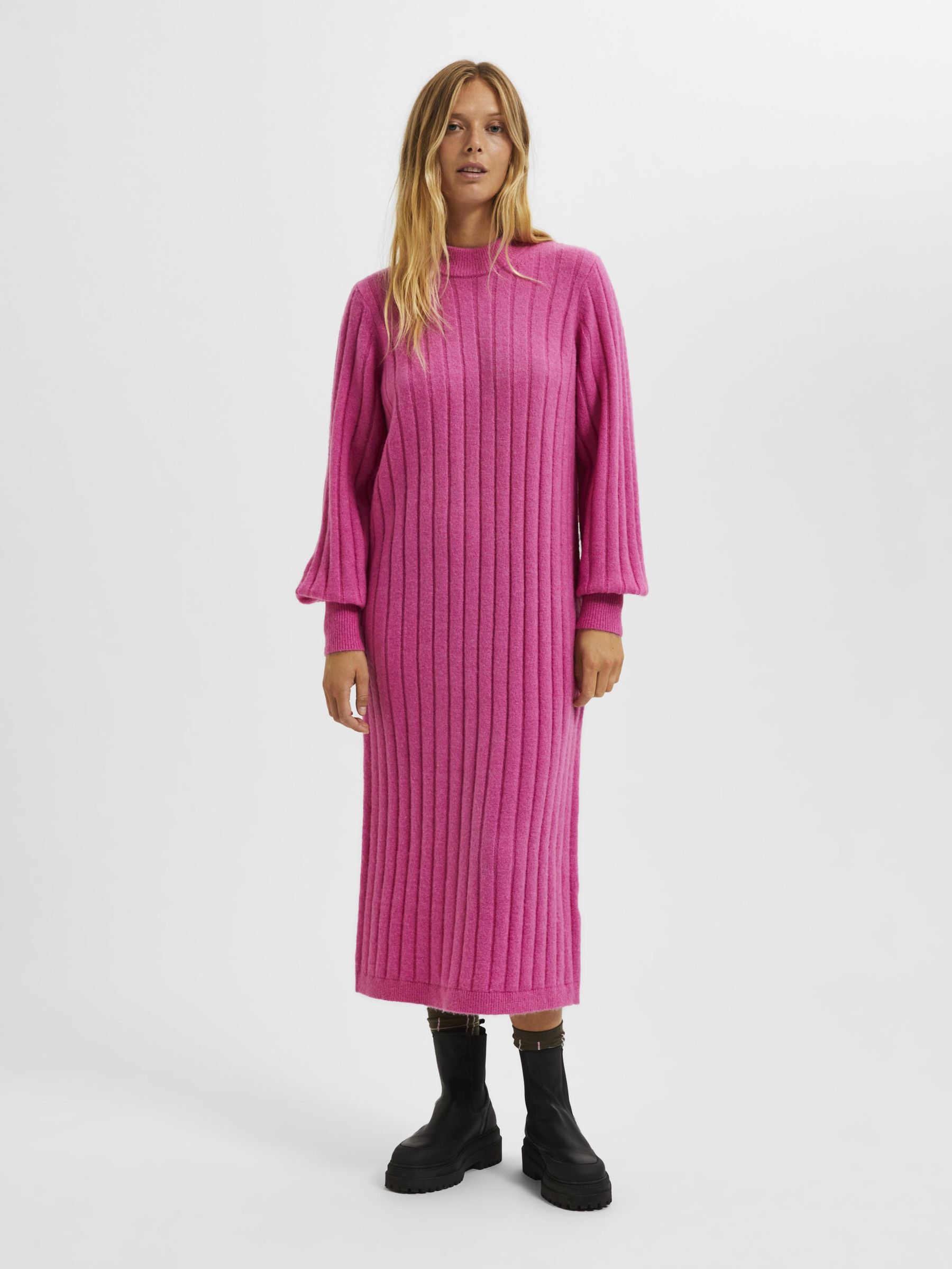 Selected femme sales roze jurk
