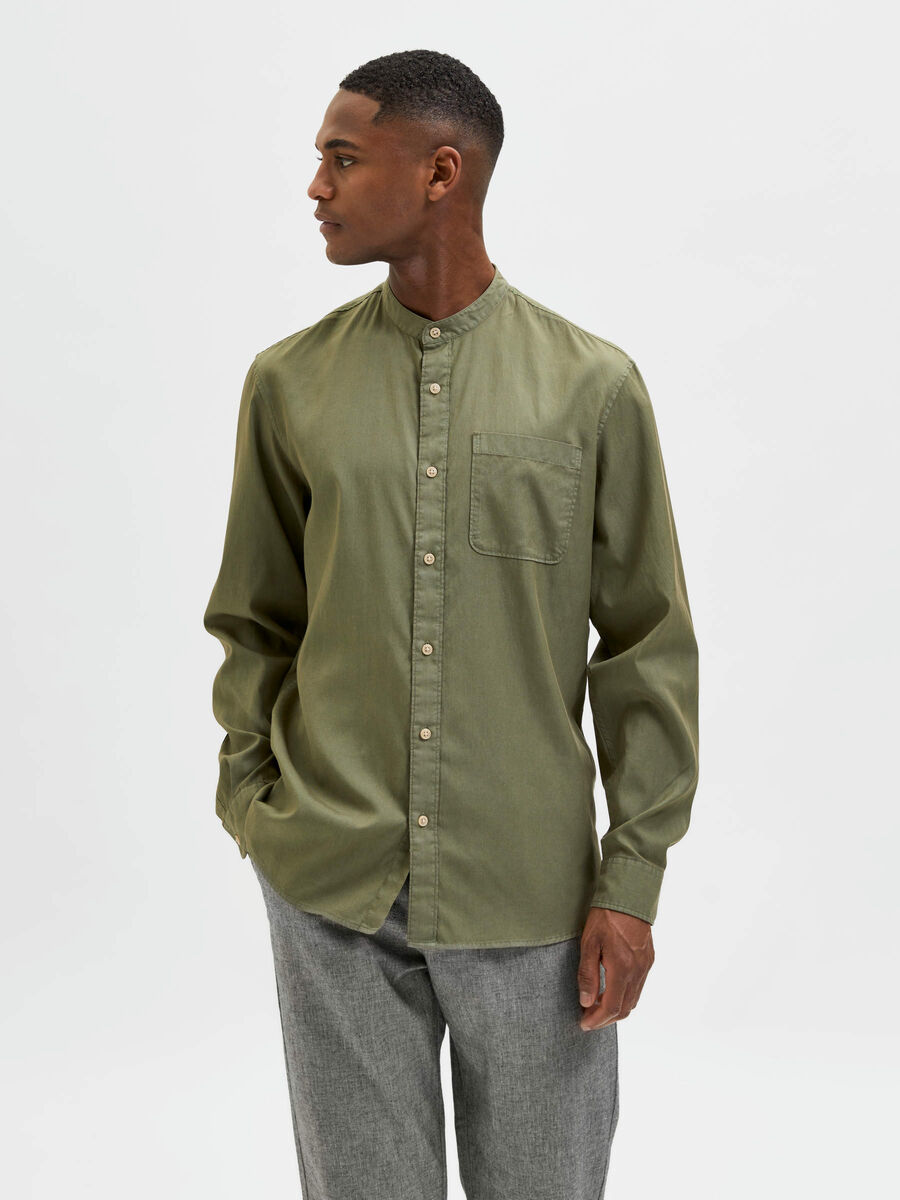 Selected CASUAL SHIRT, Olivine, highres - 16083629_Olivine_003.jpg