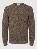 Selected RUNDHALSAUSSCHNITT STRICKPULLOVER, Chocolate Torte, highres - 16059390_ChocolateTorte_1114019_001.jpg