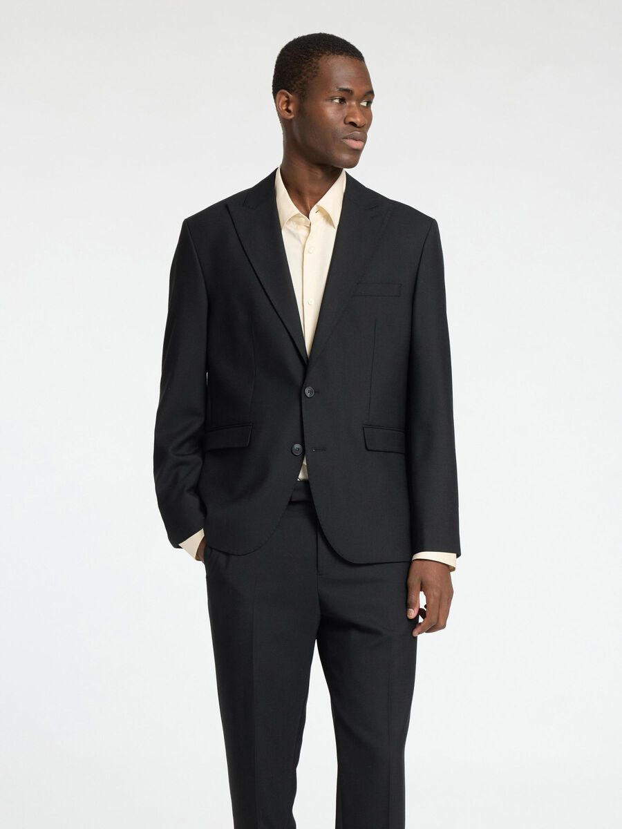 Selected CLASSIQUE EN LAINE MÉLANGÉE BLAZER, Black, highres - 16095794_Black_003.jpg