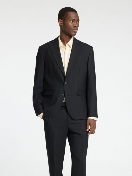 Selected REGULAR FIT WOOL BLEND  BLAZER, Black, highres - 16095794_Black_003.jpg