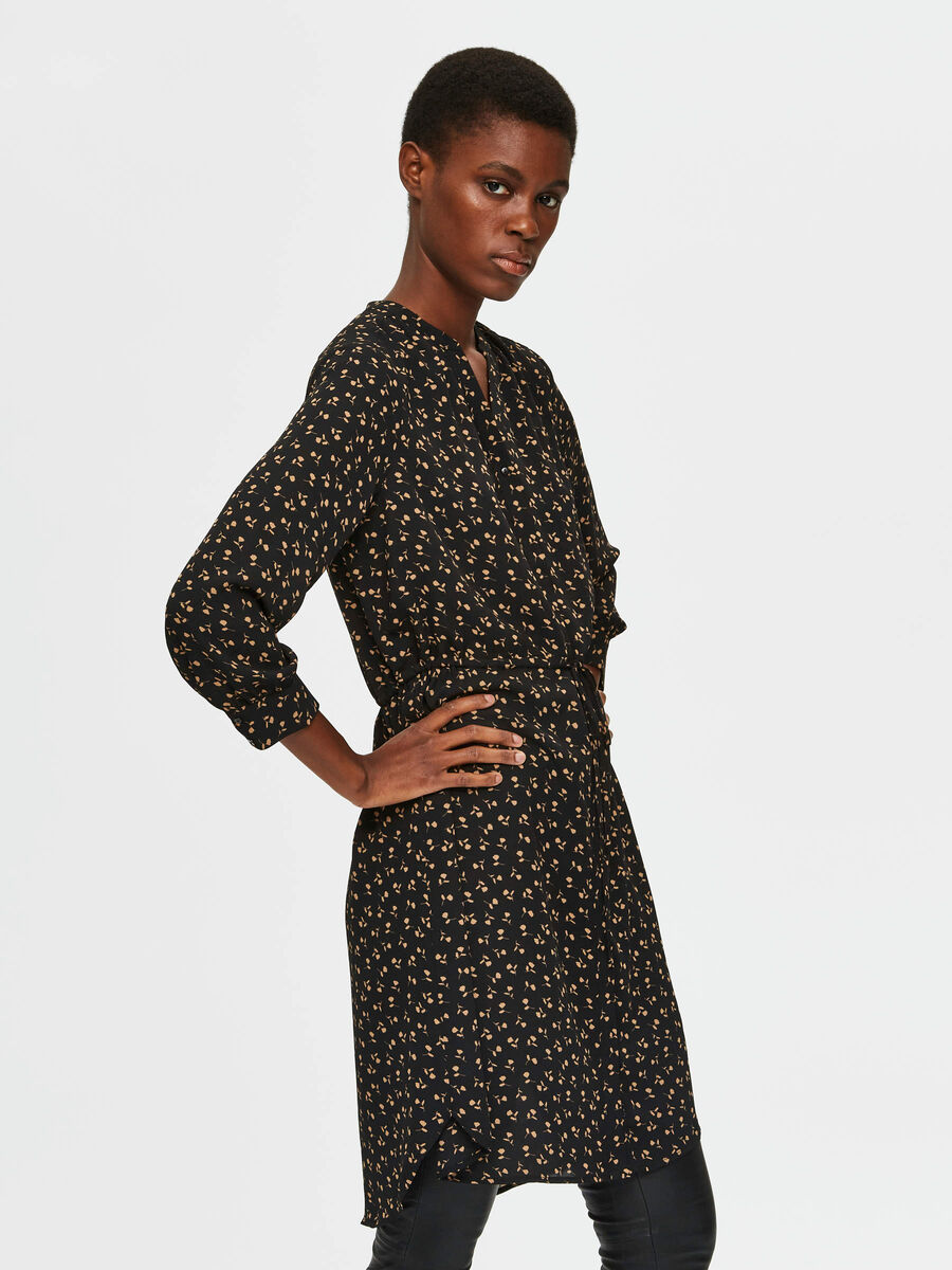 Selected RECYCLED POLYESTER - MINI DRESS, Black, highres - 16064857_Black_727715_003.jpg