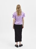 Selected ORGANIC COTTON RUFFLE T-SHIRT, African Violet, highres - 16079837_AfricanViolet_004.jpg