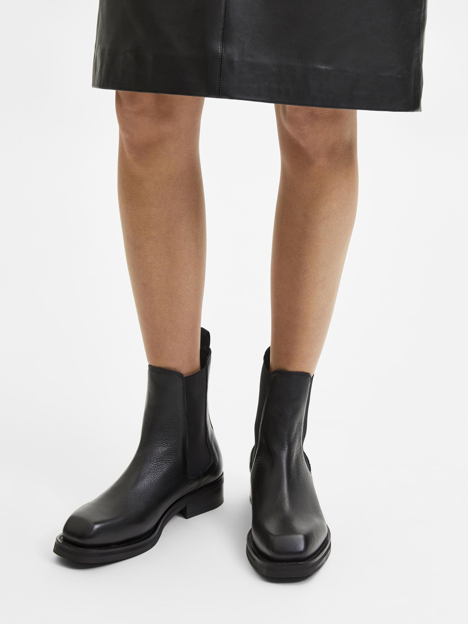 Selected femme leather chelsea boots sale