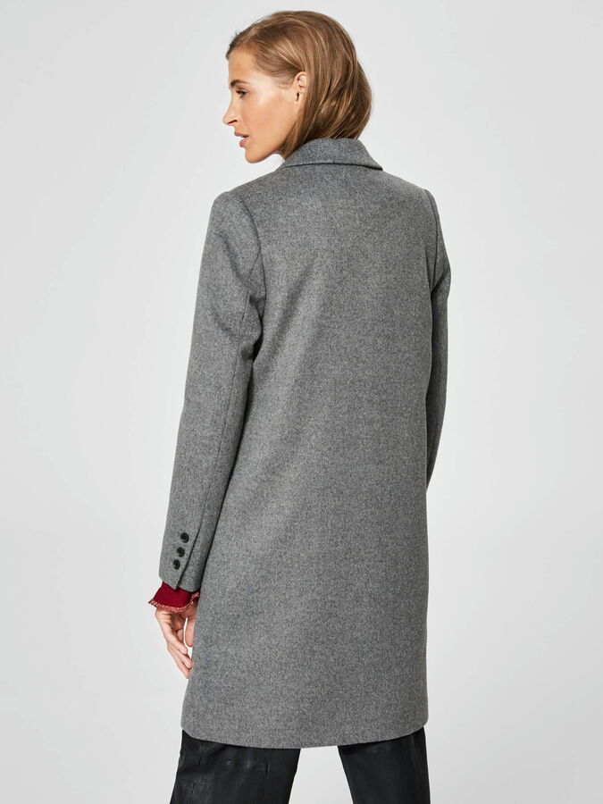 EINREIHIGER MANTEL | Grau | SELECTED FEMME®