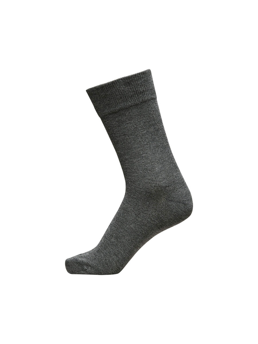 Selected RIBBED SOCKS, Grey, highres - 16053060_Grey_001.jpg