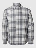 Selected LONG SLEEVED FLANNEL SHIRT, Egret, highres - 16095733_Egret_1143968_001.jpg